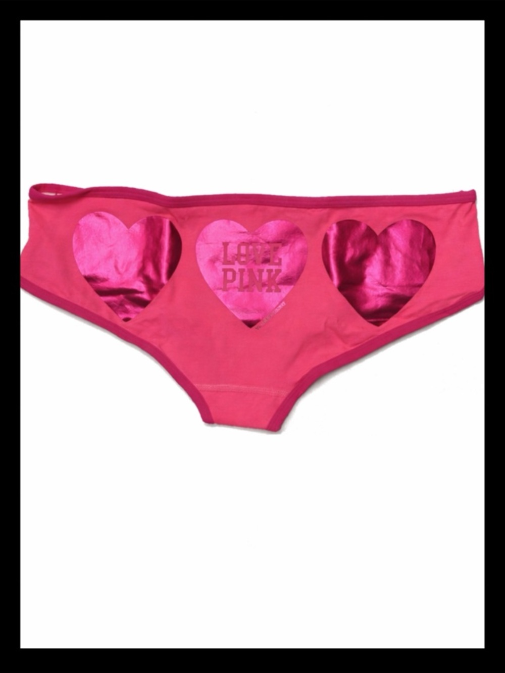 💕ⓅⒾⓃⓀ ⓋⓈ “LOVE PINK HEART” Extra Low Rise Hipster Panties ✨NWT✨💕